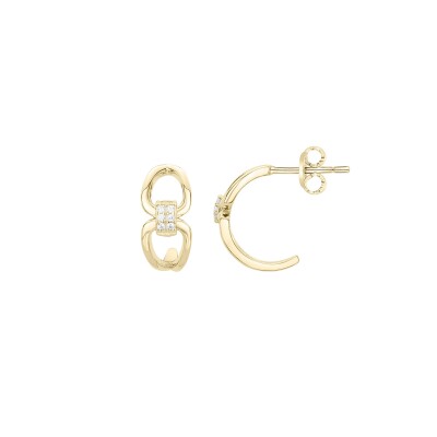 Boucles d'oreilles en vermeil et oxyde de zirconium