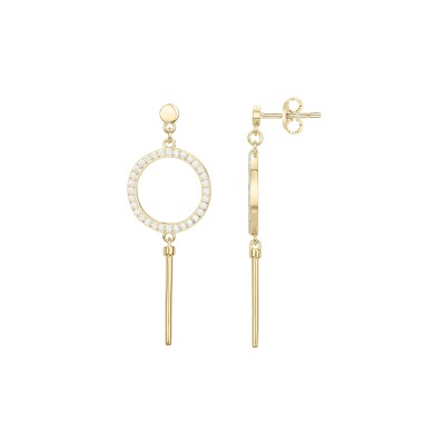 Boucles d'oreilles en vermeil et oxyde de zirconium