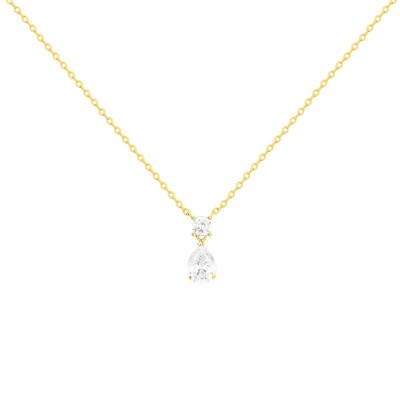 Collier en vermeil et oxyde de zirconium