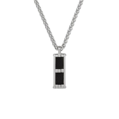 Collier en acier PVD noir
