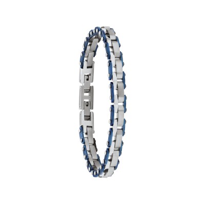 Bracelet en acier et PVD bleu
