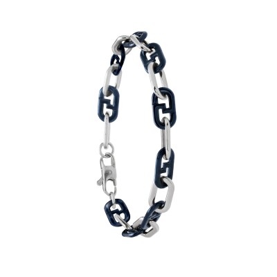Bracelet en acier et PVD bleu