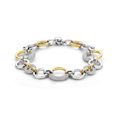 Bracelet Ti Sento en argent doré et oxyde de zirconium