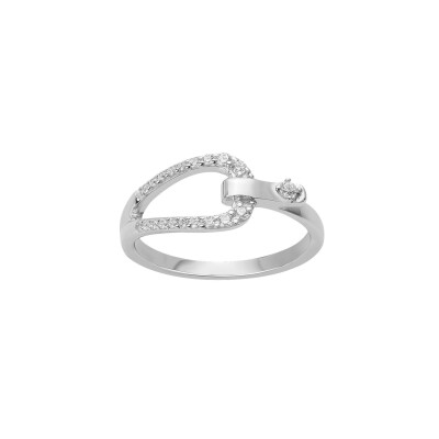 Bague en argent et oxydes de zirconium