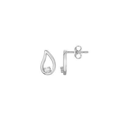 Boucles d'oreilles en argent et oxyde de zirconium