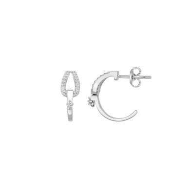Boucles d'oreilles en argent et oxyde de zirconium