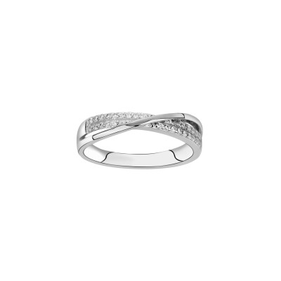Bague en argent et oxyde de zirconium
