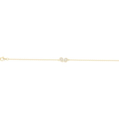 Bracelet en plaqué or et oxyde de zirconium