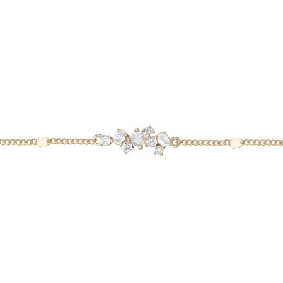 Bracelet en plaqué or et oxyde de zirconium