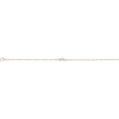 Bracelet en plaqué or et oxyde de zirconium