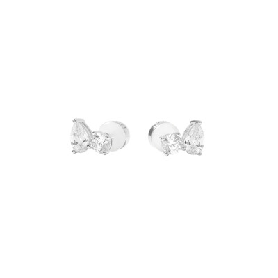 Boucles d'oreilles en argent et oxyde de zirconium