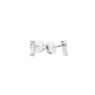 Boucles d'oreilles en argent et oxyde de zirconium