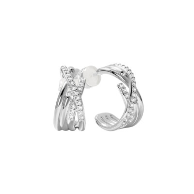 Boucles d'oreilles en argent et oxyde de zirconium