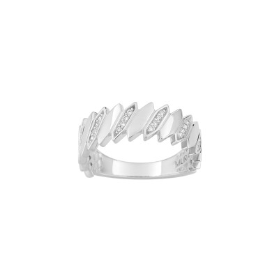 Bague en argent et oxydes de zirconium