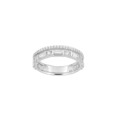 Bague en argent et oxydes de zirconium
