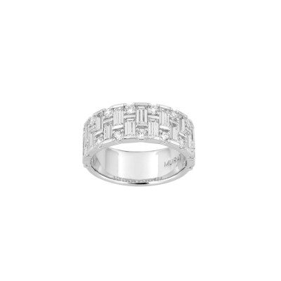 Bague en argent et oxydes de zirconium