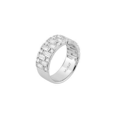 Bague en argent et oxydes de zirconium