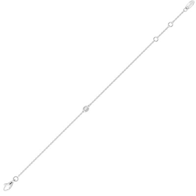 Bracelet en argent et diamant de synthèse