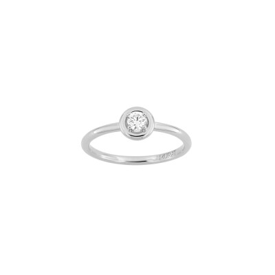 Bague en argent et diamant de synthèse