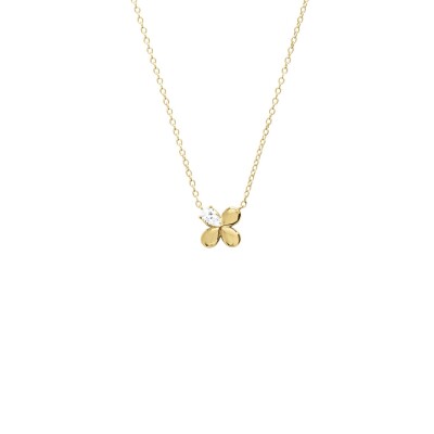 Collier Charles Garnier en argent doré et oxyde de zirconium