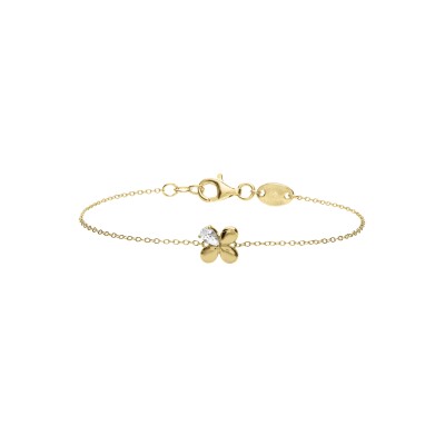 Bracelet Charles Garnier en argent doré et oxyde de zirconium