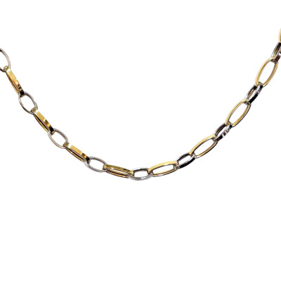 Collier en argent et argent plaqué or jaune