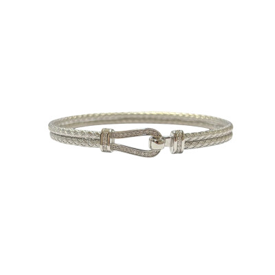 Bracelet en argent et oxydes de zirconium