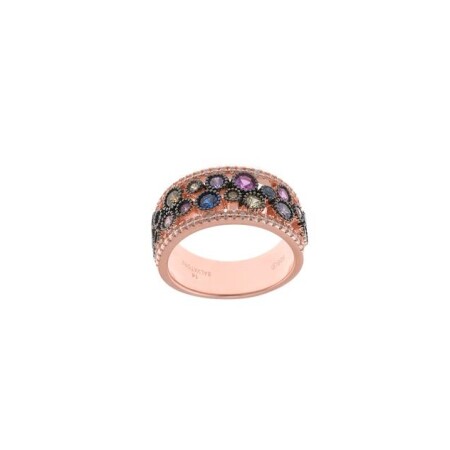 Bague Salvatore, Argent rosé, Multicolore