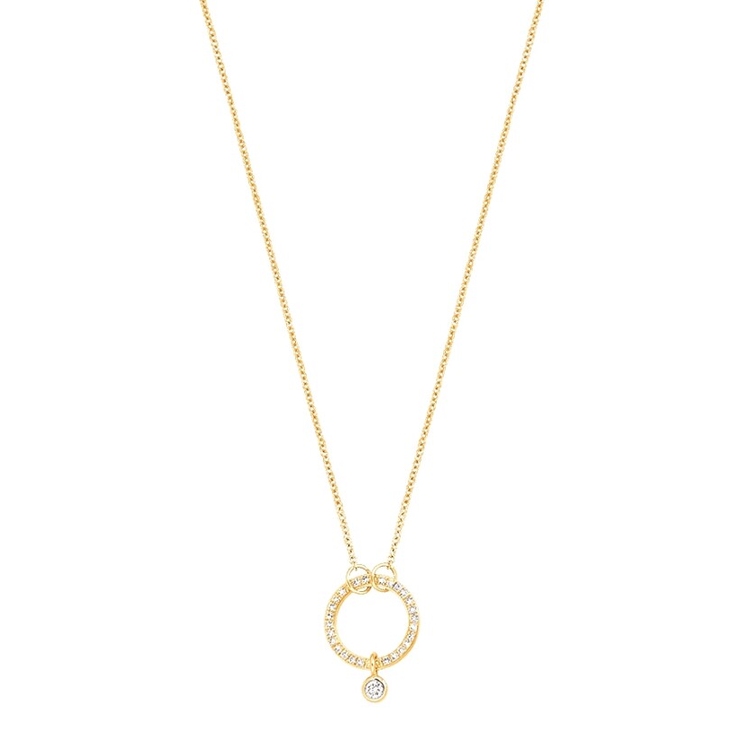 Collier Cercle pampille diamants 0,09ct