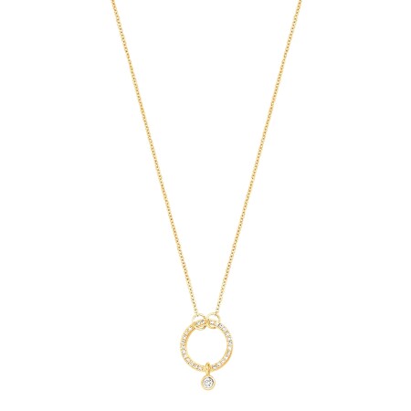 Collier Cercle pampille diamants 0,09ct