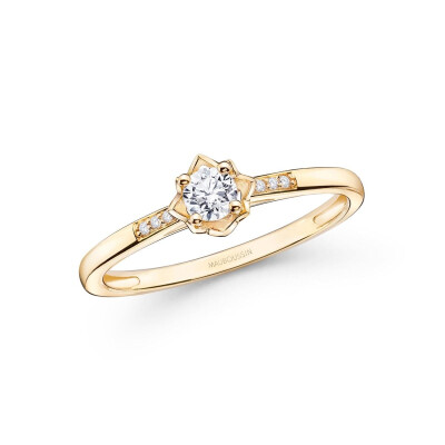 Solitaire Mauboussin Ma Reine d'Amour N°2 en or jaune et diamants