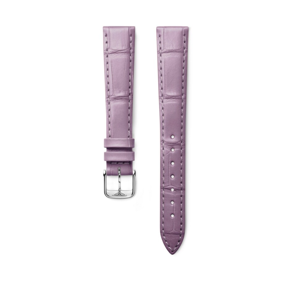 Bracelet de montres Longines en alligator lilas mat