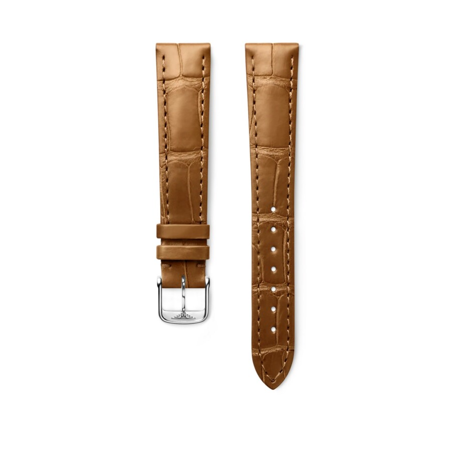 Bracelet de montres Longines en alligator brun clair mat
