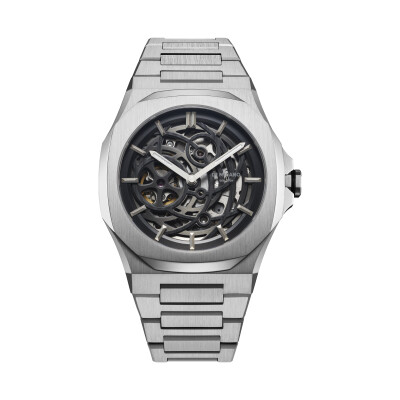 Montre D1 Milano Skeleton Silver Octogonale