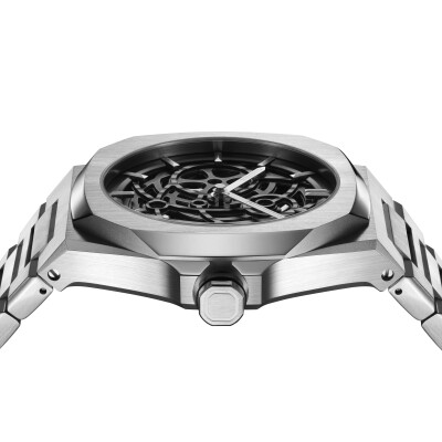 Montre D1 Milano Skeleton Silver Octogonale