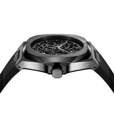 Montre D1 Milano Skeleton Gun Metal Octogonale