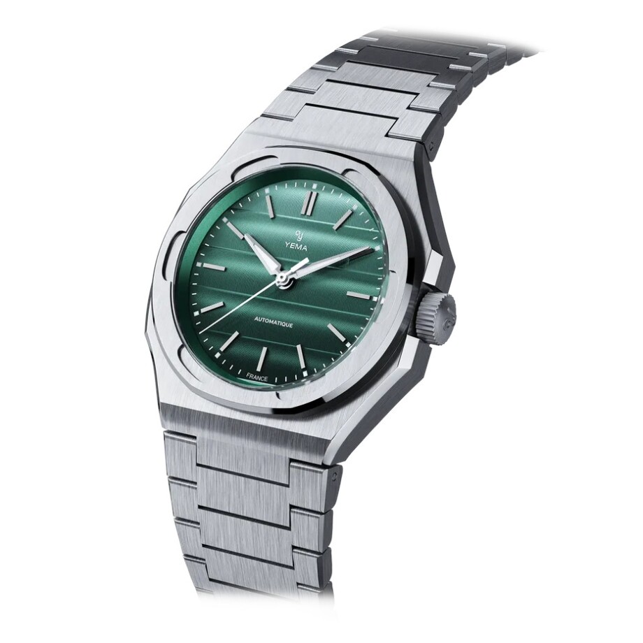 Yema Wristmaster Traveller Green watch