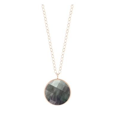 Collier Ginette NY Jumbo Pixie Ever en or rose et nacre noire