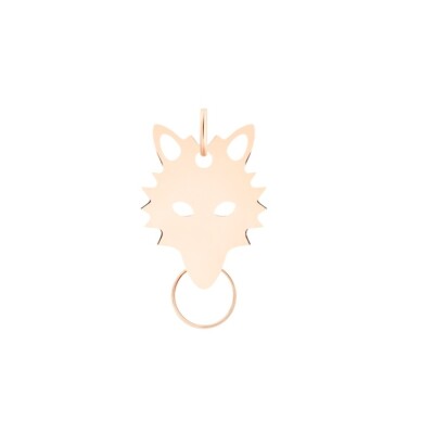 Pendentif Ginette NY Loup avec cercle en or rose