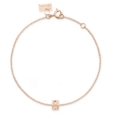 Bracelet Vanrycke Cubix en or rose et diamant