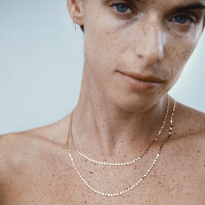 Collier Vanrycke Skin Tatoo en or rose - 50cm