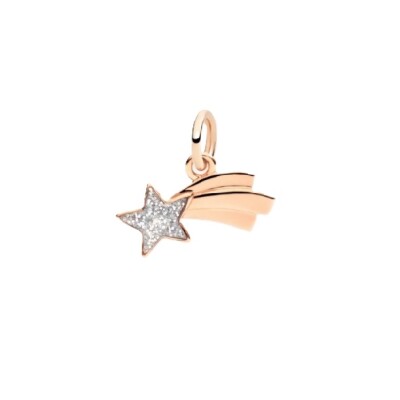 Pendentif Dodo étoile filante en or rose et émail