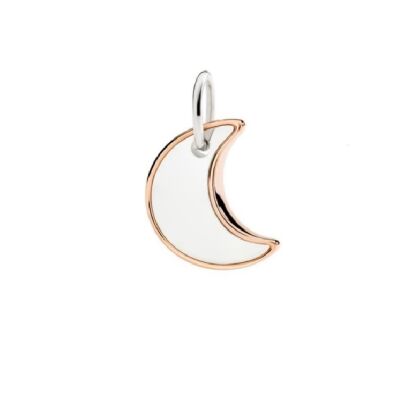 Pendentif Dodo Charm XL Lune en argent et or rose 9ct