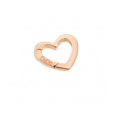 Fermoir mousquetton Dodo cœur en or rose 9ct