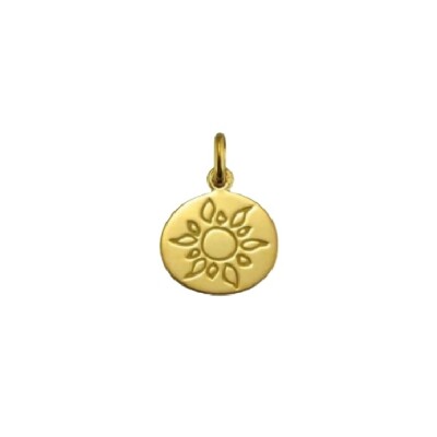 Galet Arthus Bertrand Baby Soleil en or jaune, 14mm