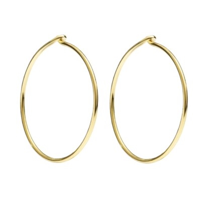 Boucles d'oreilles Dodo Créole grande en or jaune