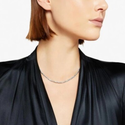 Collier DoDo avec mini grains en argent et fermoir en or rose, 42cm