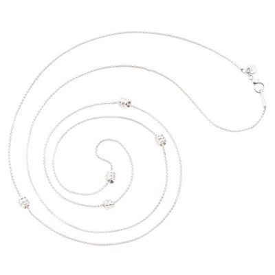 Sautoir Dodo Nodo en argent, 80cm