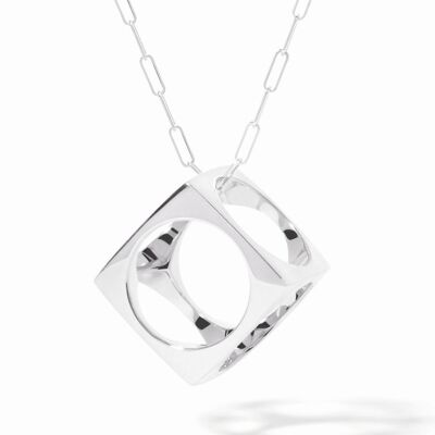 Collier dinh van, Le Pavé, grand modèle en argent