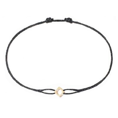 Bracelet sur cordon dinh van, Le Pavé, petit modèle en or jaune